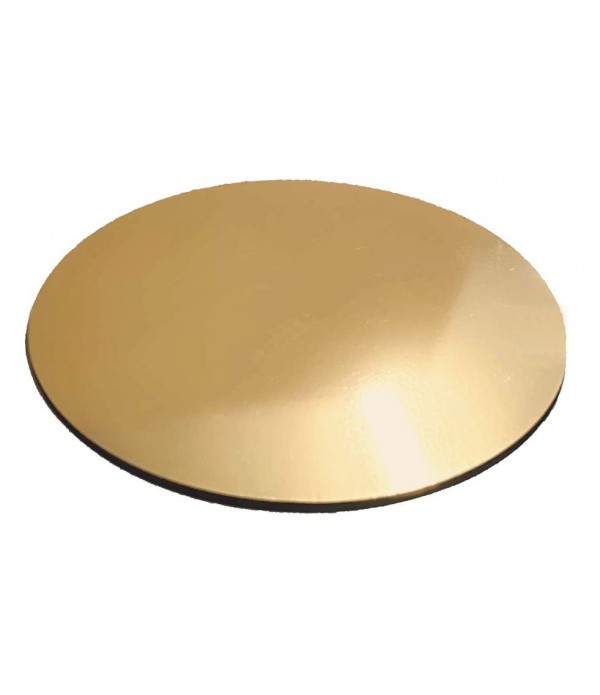 PODKŁAD ZŁOTY 38 CM POD TORT CIASTO OKRĄGŁY SZTYWNY GRUBY DO 10 KG