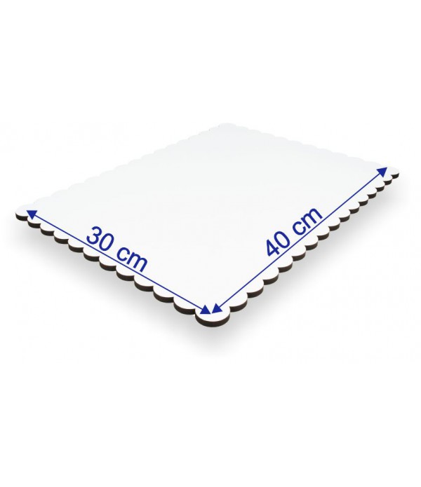 PODKŁAD BIAŁY 30x40 CM POD TORT SZTYWNY GRUBY 6 MM