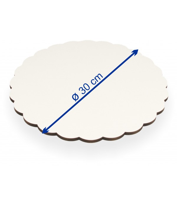 PODKŁAD BIAŁY 30 CM POD TORT CIASTO SZTYWNY