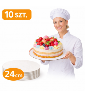 PODKŁADY 24 CM BIAŁY POD TORT SZTYWNY HDF 3 MM
