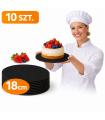 PODKŁAD PODKŁADY POD TORT CIASTO 18 CM 10 SZT CZARNY 3 MM WYTRZYMAŁY