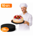 PODKŁAD PODKŁADY POD TORT CIASTO 26 CM 10 SZT CZARNY 3 MM WYTRZYMAŁY